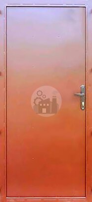 металлическая дверь с окрасом нитроэмалью и одним замком - внутренняя часть двери ДВ-192