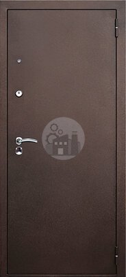 Дверь одностворчатая с зеркалом внутри, отделка — порошковая покраска и МДФ-ДВ-643
