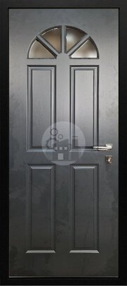 входная дверь с отделкой из мдф и стеклом - внутренняя часть двери ДВ-1909